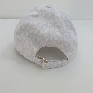 New $68 MICHAEL KORS White/Gray MK Logo Monogram Strap Back Baseball Cap/Hat Michael Kors | Accessories | C Michael Kors White Mk Logo  main image 4
